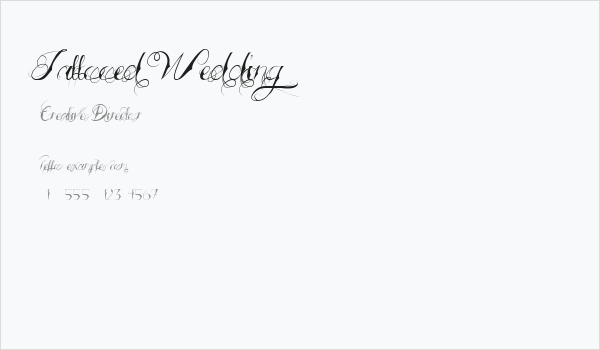 Tattooed Wedding Business Card