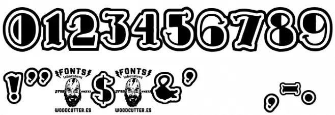 Tattooed and Proud Font OTHER CHARS