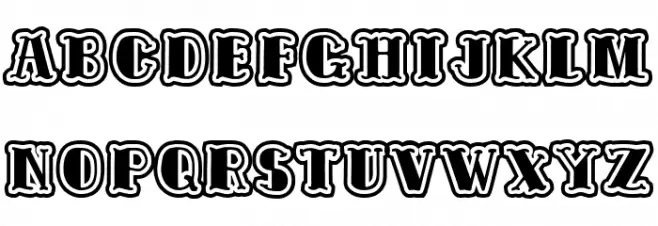 Tattooed and Proud Font Litere mici