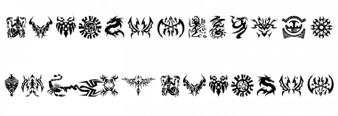Tattoolike Polices MAJUSCULES