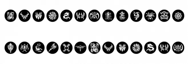 Tattoolike Font Litere mici
