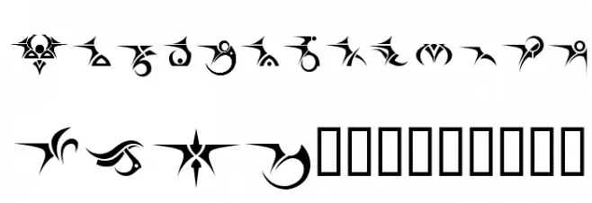 Tattooz 1 फ़ॉन्ट अपरकेस