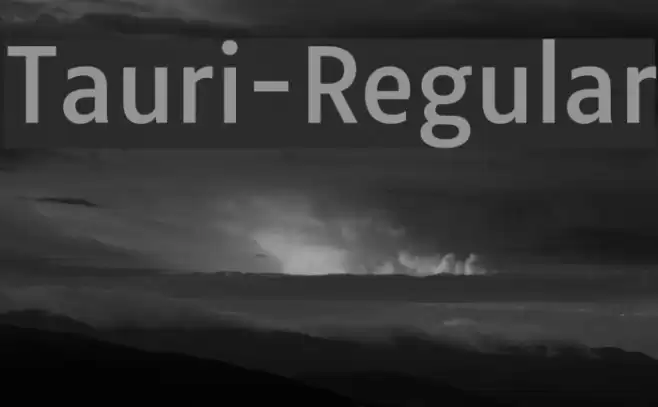 Tauri-Regular Font examples