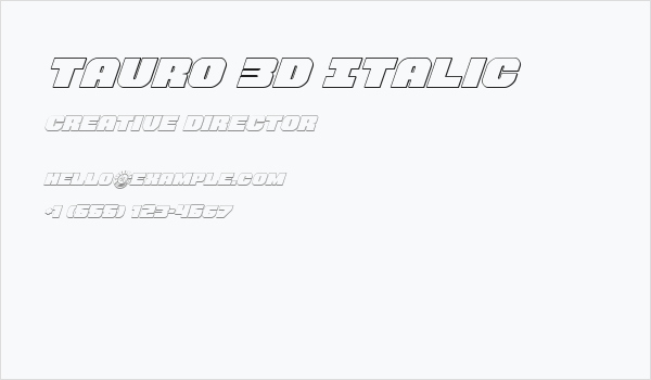 Tauro 3D Italic Business Card