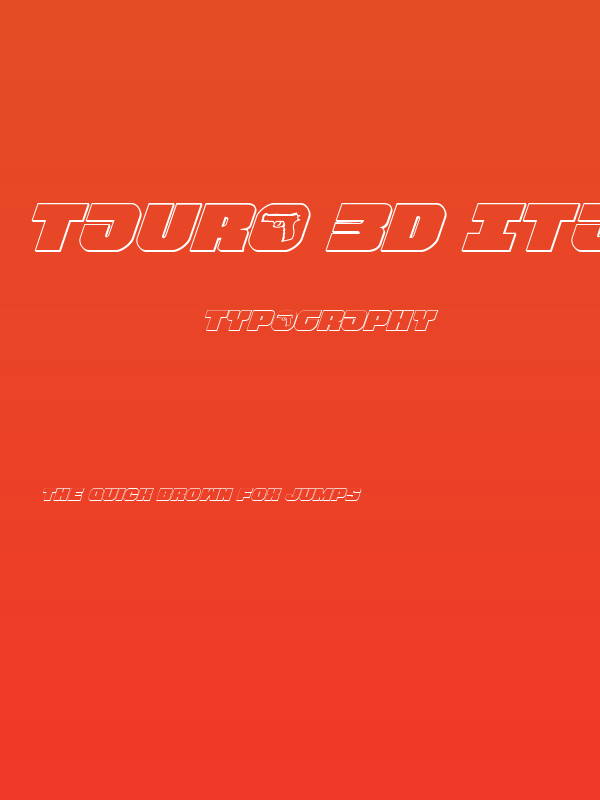 Tauro 3D Italic Poster