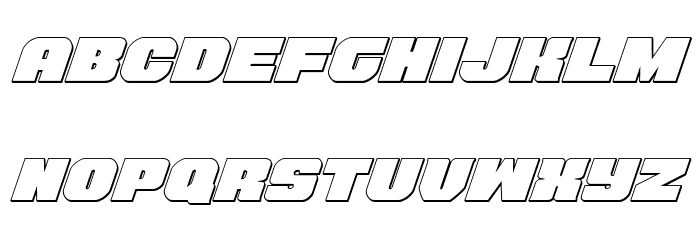 Tauro 3D Italic Font LOWERCASE