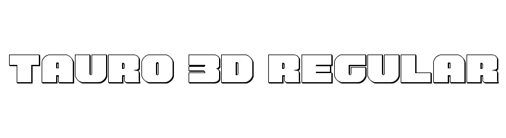 Tauro 3D Regular  免费字体下载