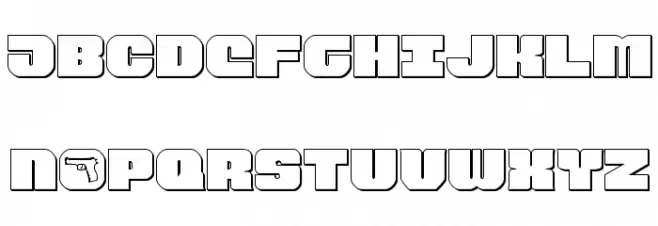 Tauro 3D Regular フォント 大文字
