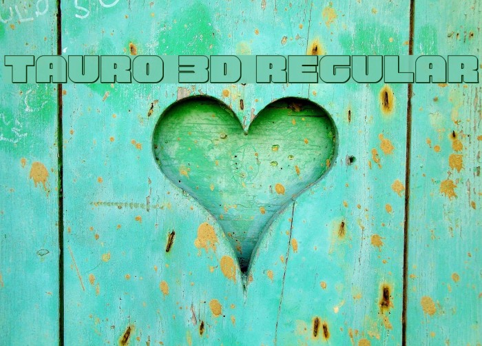 Tauro 3D Regular Font examples