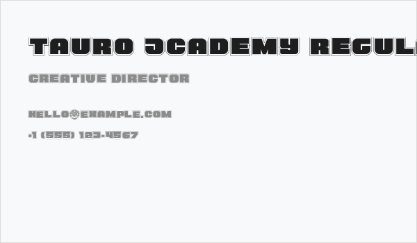 Tauro Academy Regular Business Card