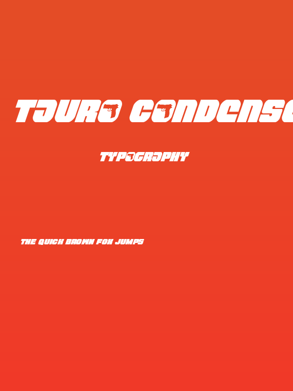 Tauro Condensed Italic Poster