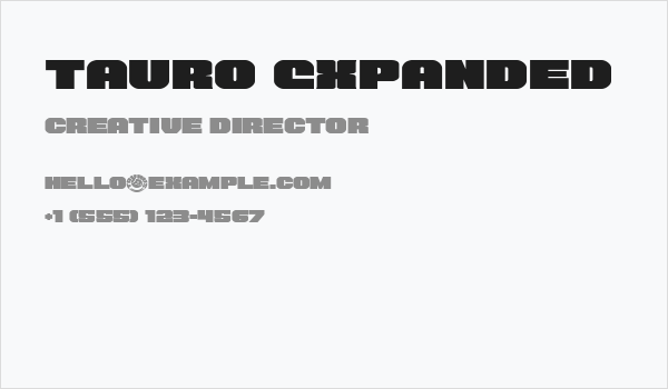 Tauro Expanded Business Card