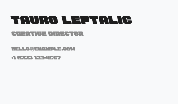 Tauro Leftalic Business Card