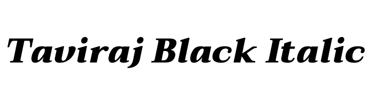 Taviraj Black Italic Font