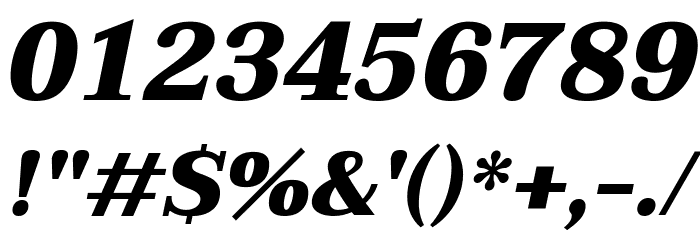 Taviraj Black Italic Font OTHER CHARS