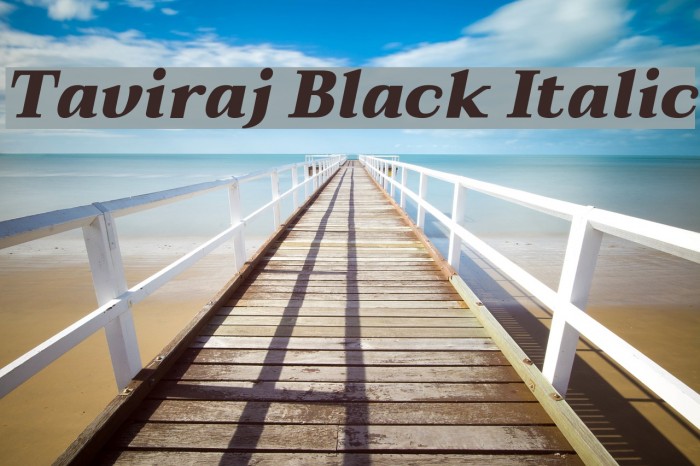 Taviraj Black Italic Font examples