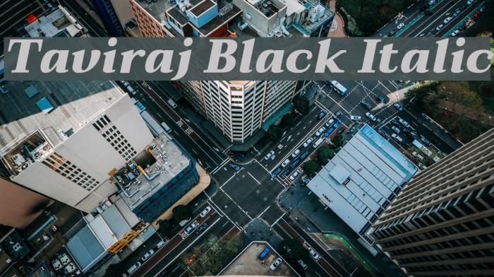 Taviraj Black Italic Font examples