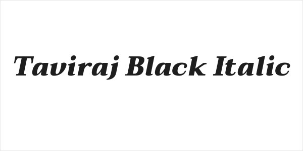 Taviraj Black Italic Logo