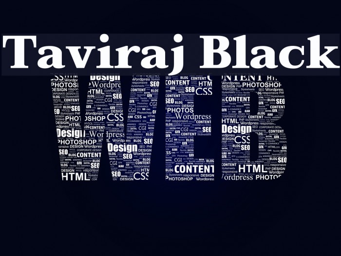 Taviraj Black Font examples