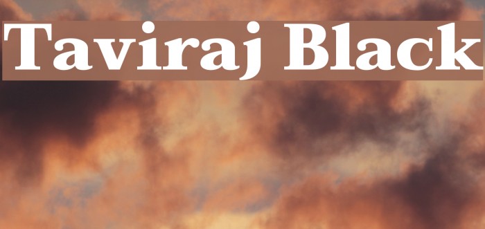 Taviraj Black Font examples