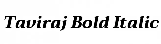 Taviraj Bold Italic  フリーフォントのダウンロード