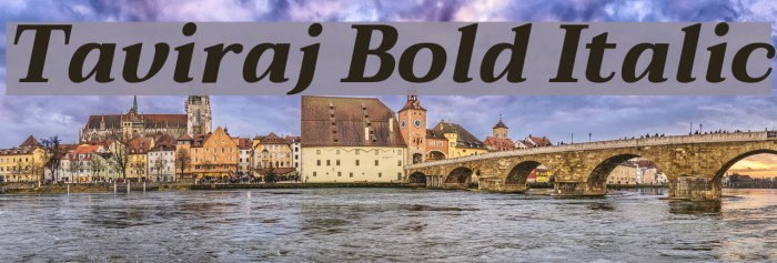 Taviraj Bold Italic Font examples