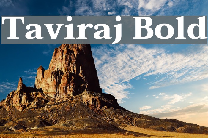Taviraj Bold Font examples
