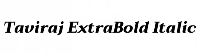 Taviraj ExtraBold Italic  Frei Schriftart Herunterladen