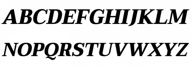 Taviraj ExtraBold Italic फ़ॉन्ट अपरकेस