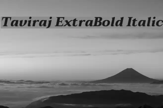 Taviraj ExtraBold Italic Font examples