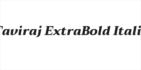 Taviraj ExtraBold Italic Logo