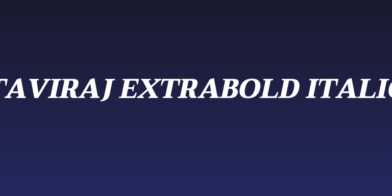 Taviraj ExtraBold Italic Social Header