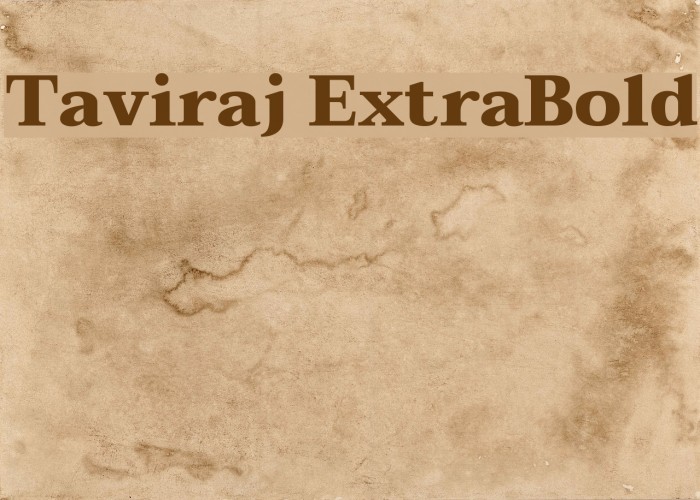 Taviraj ExtraBold Font examples