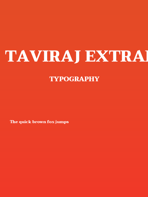 Taviraj ExtraBold Poster