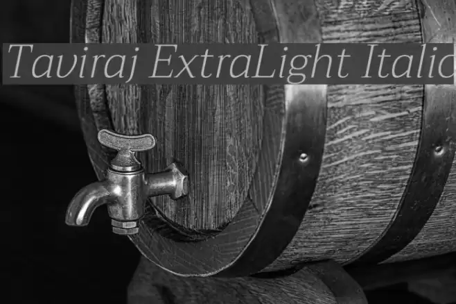 Taviraj ExtraLight Italic  examples