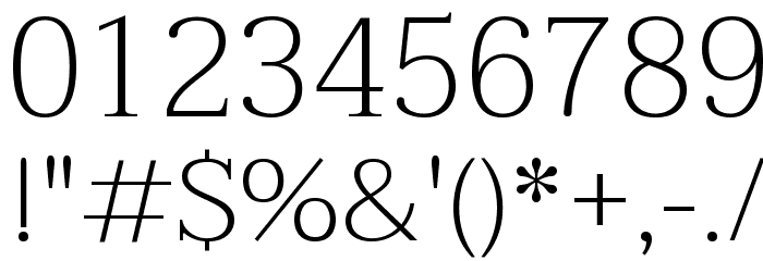 Taviraj ExtraLight Font OTHER CHARS