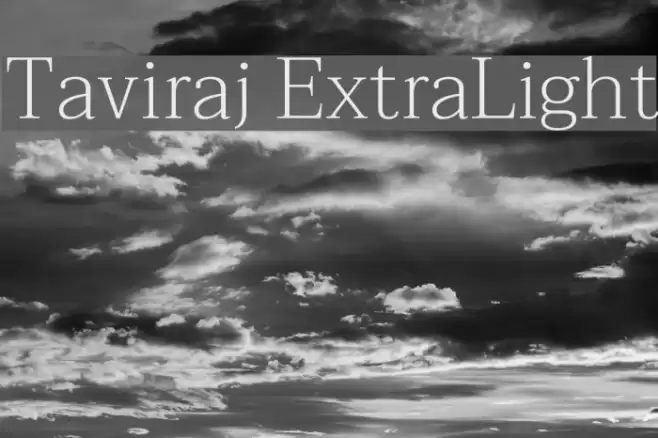 Taviraj ExtraLight Font examples