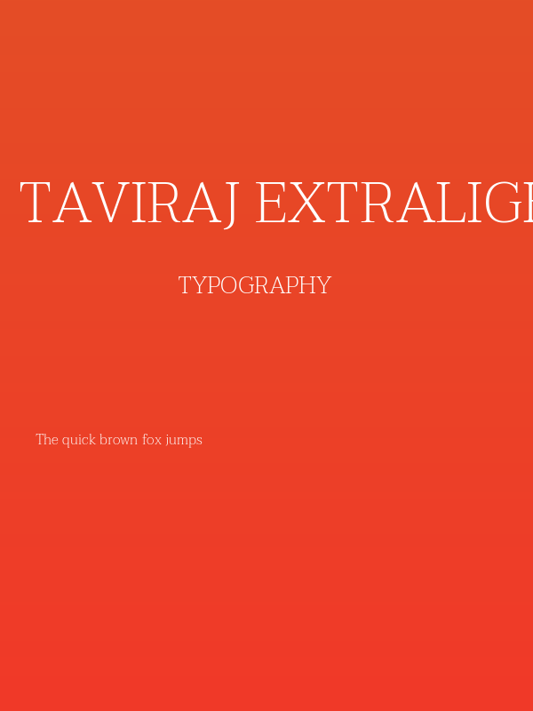 Taviraj ExtraLight Poster