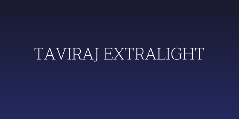 Taviraj ExtraLight Social Header