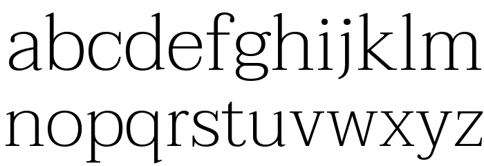 Taviraj ExtraLight Font LOWERCASE