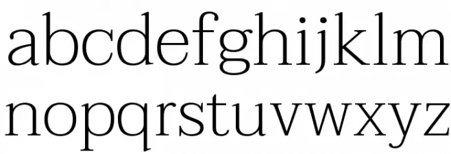 Taviraj ExtraLight Font LOWERCASE