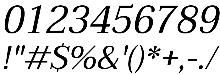 Taviraj Italic Font OTHER CHARS