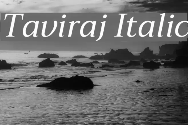 Taviraj Italic Font examples