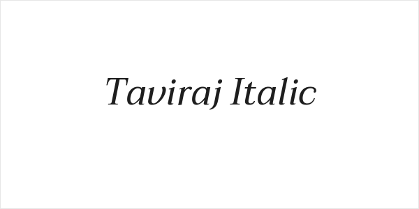 Taviraj Italic Logo