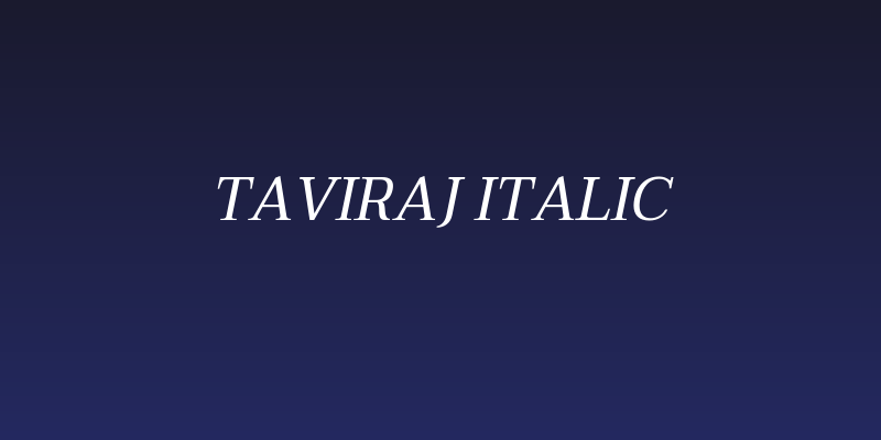 Taviraj Italic Social Header