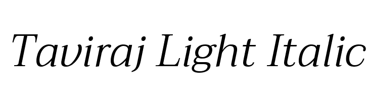 Taviraj Light Italic  नि: शुल्क फ़ॉन्ट्स डाउनलोड