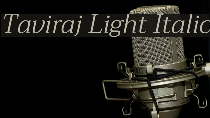 Taviraj Light Italic Example 2