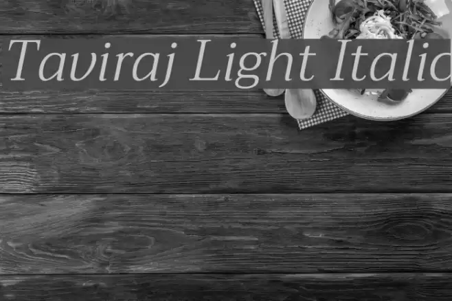 Taviraj Light Italic Font examples