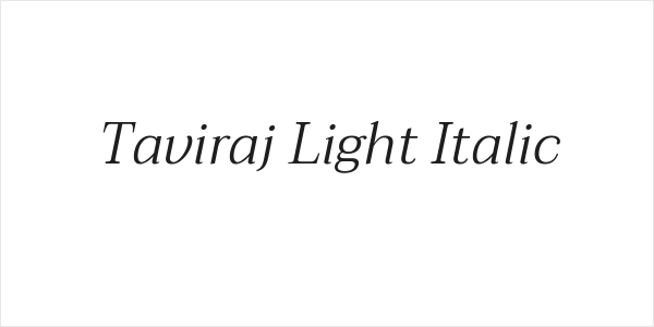 Taviraj Light Italic Logo