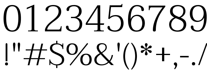 Taviraj Light Font OTHER CHARS